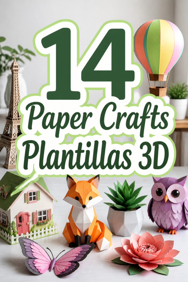 14 Paper Crafts Plantillas 3D