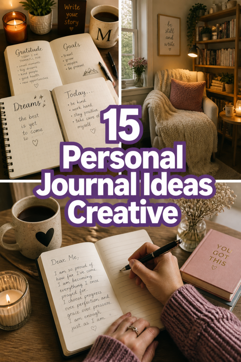 📖 15 Personal Journal Ideas Creative
