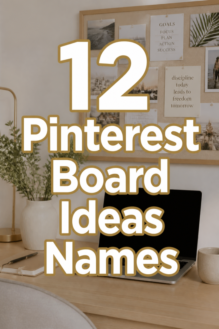 📌 12 Pinterest Board Ideas Names