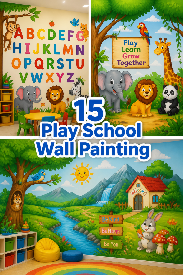 🎨 15 Play School Wall Painting