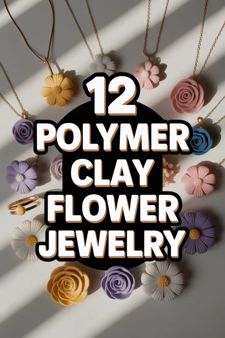 🌸 12 Polymer Clay Flower Jewelry