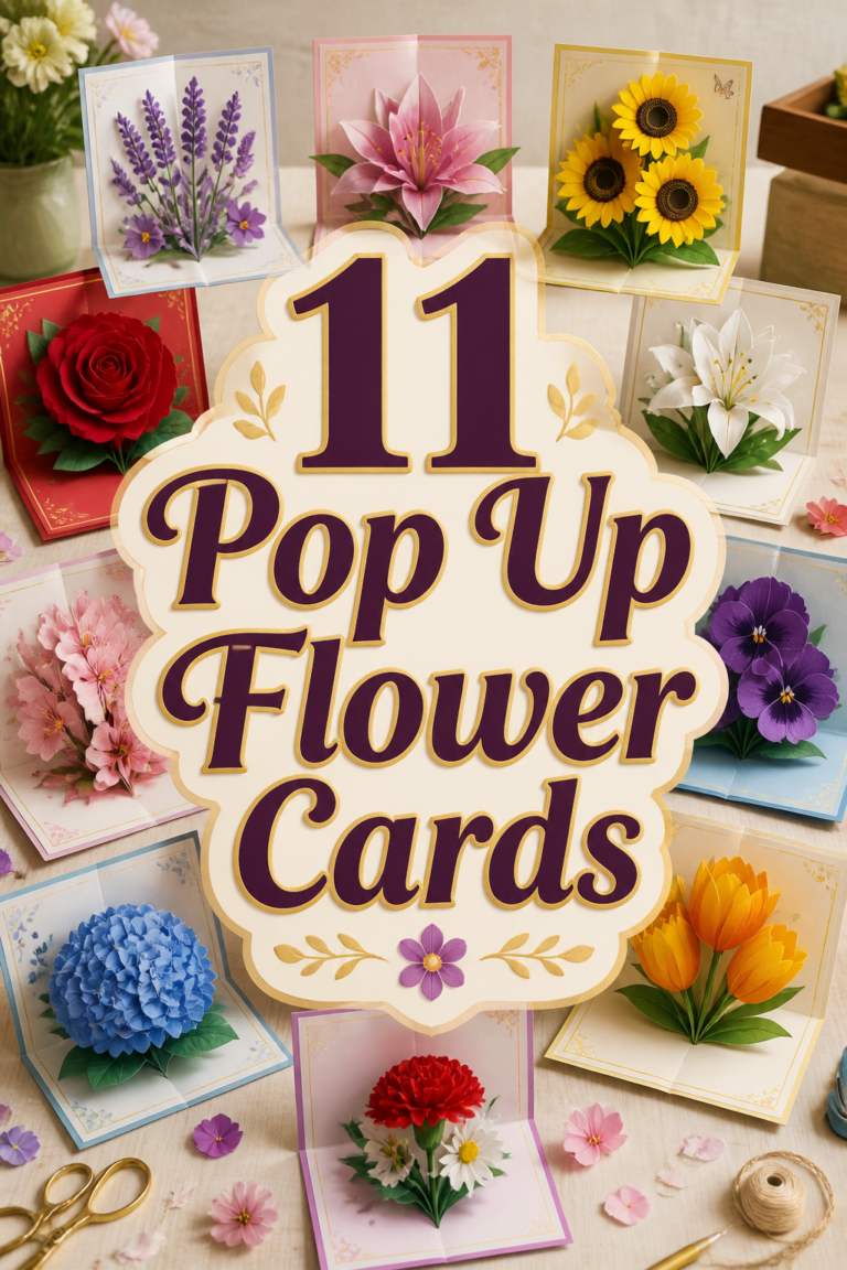 🌷 11 Pop Up Flower Cards