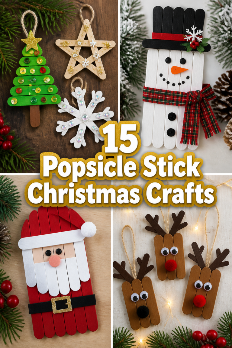 🎄 15 Popsicle Stick Christmas Crafts