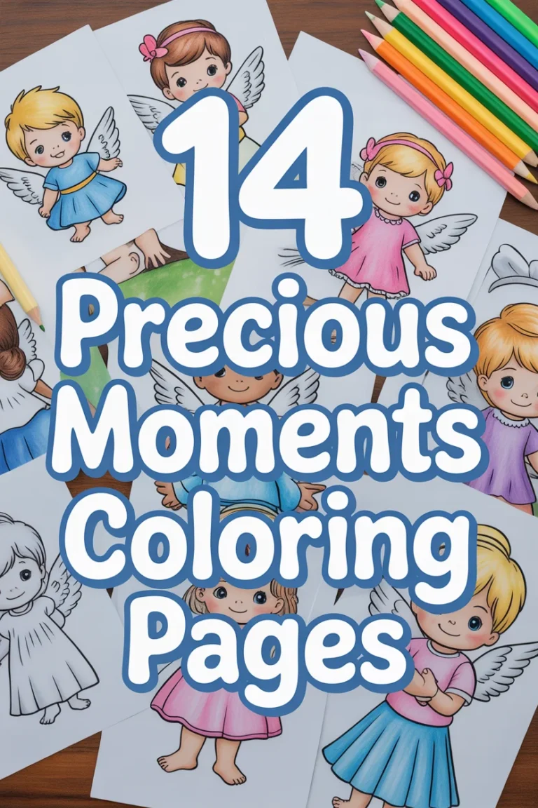 😇 14 Precious Moments Coloring Pages