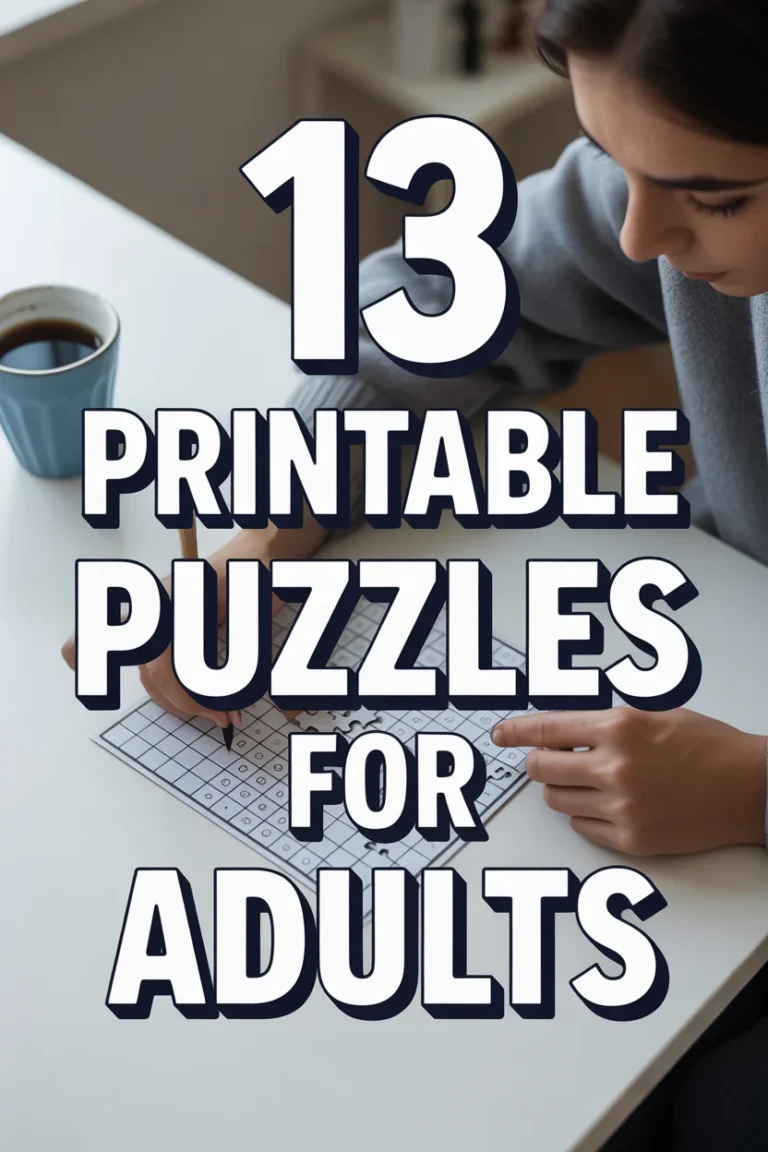 🤔 13 Printable Puzzles For Adults