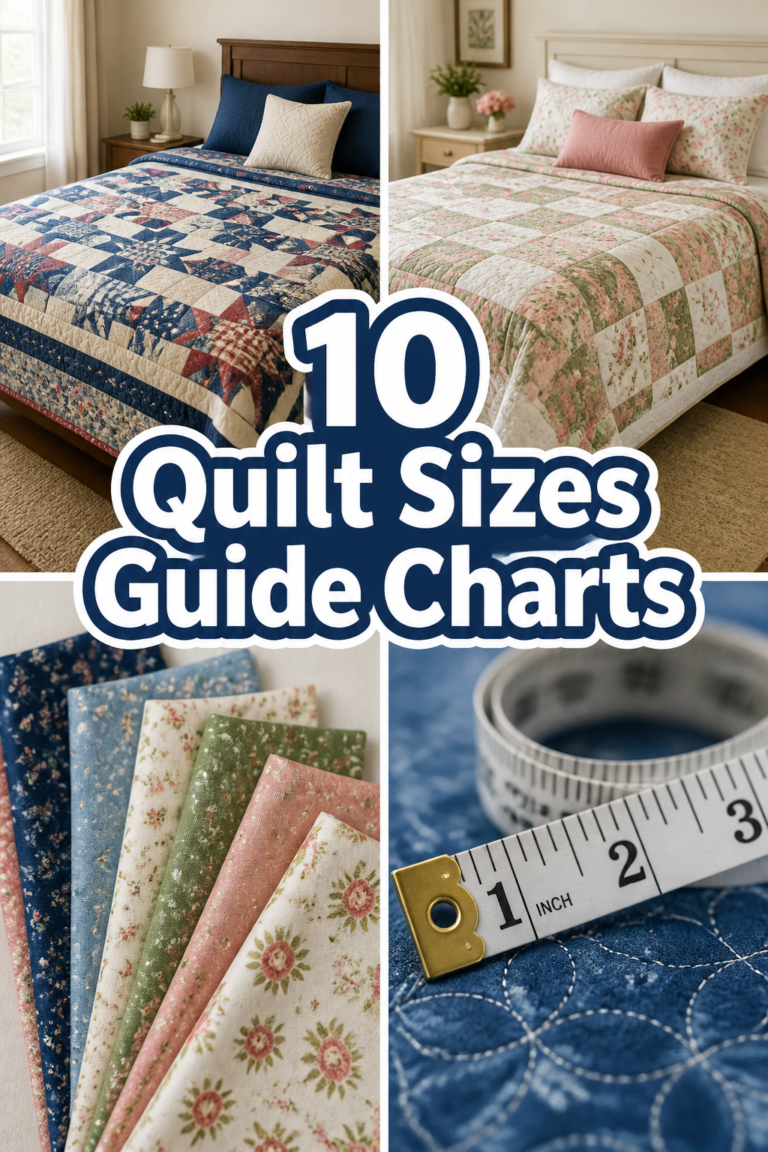 📏 10 Quilt Sizes Guide Charts