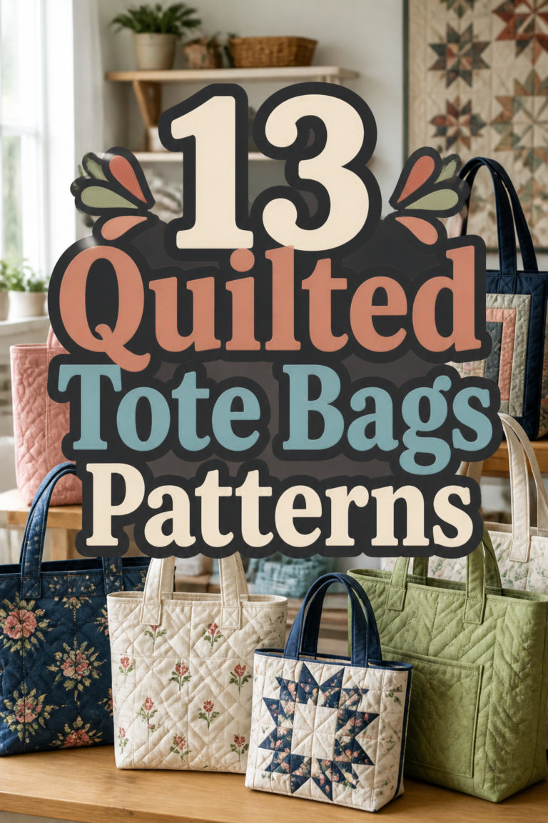 👜 13 Quilted Tote Bags Patterns