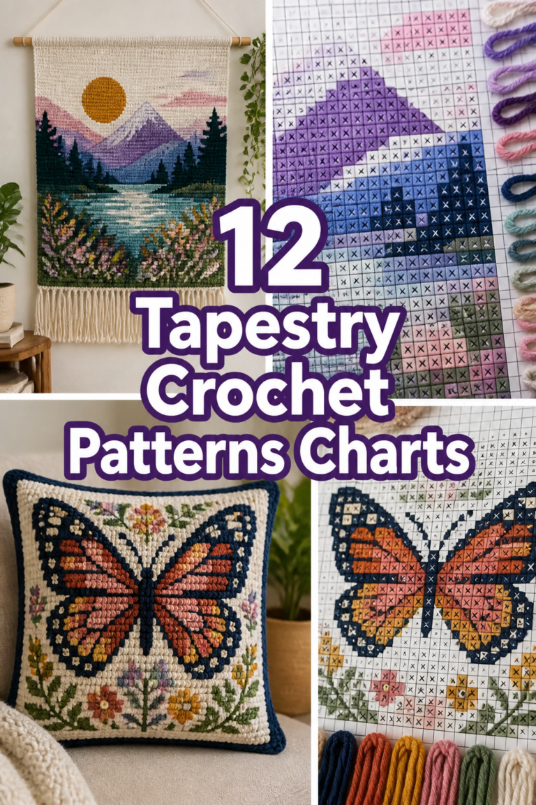 🨀 12 Tapestry Crochet Patterns Charts