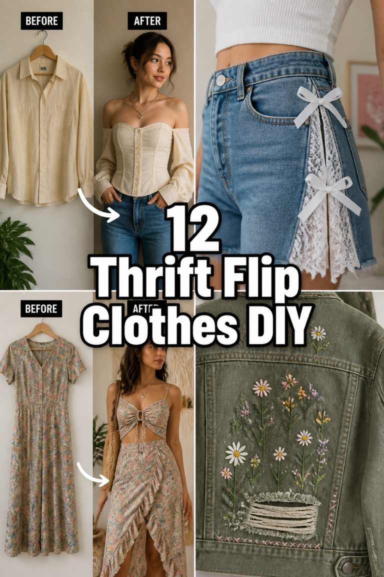 🧵 12 Thrift Flip Clothes DIY