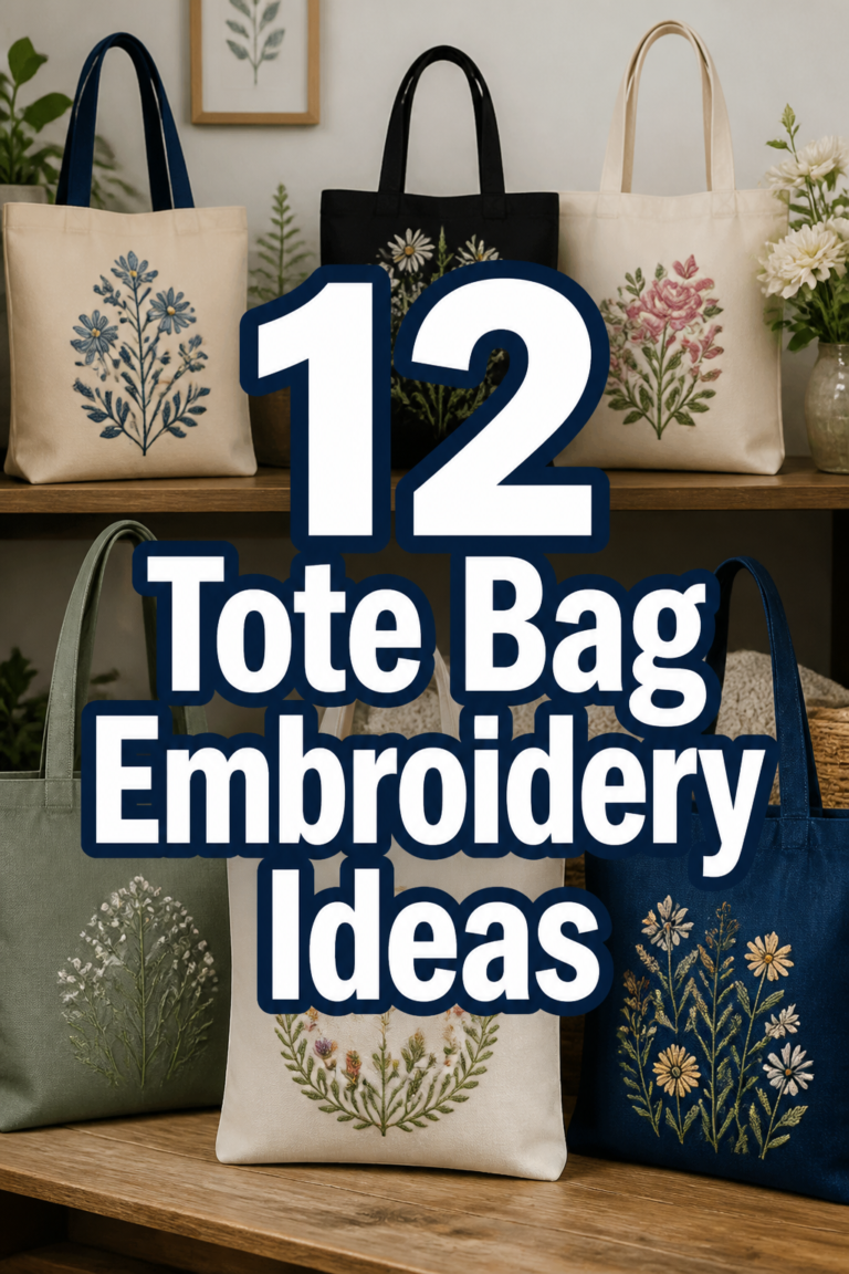 🧵 12 Tote Bag Embroidery Ideas