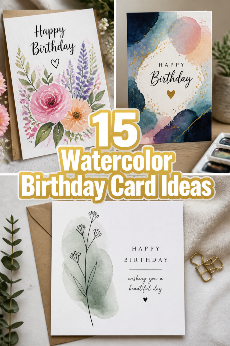 🎨 15 Watercolor Birthday Card Ideas